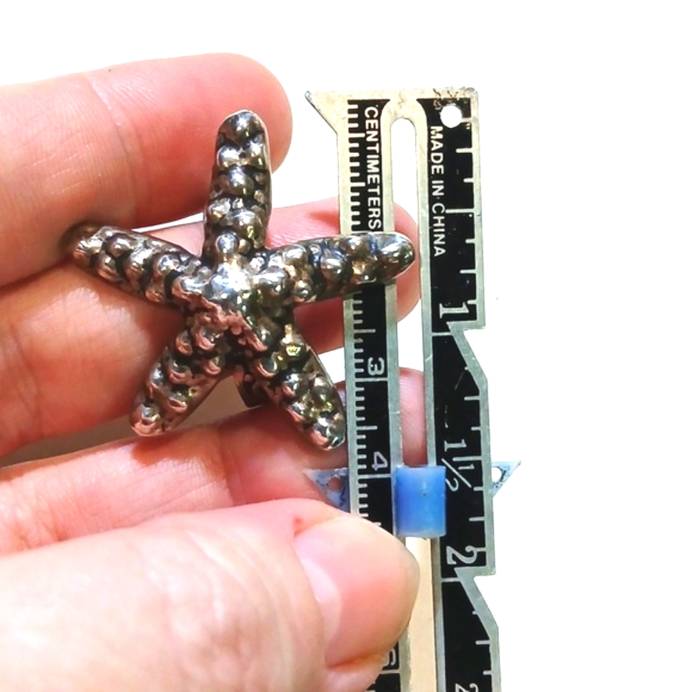 Sterling Silver Handmade Starfish Statement Ring … - image 6